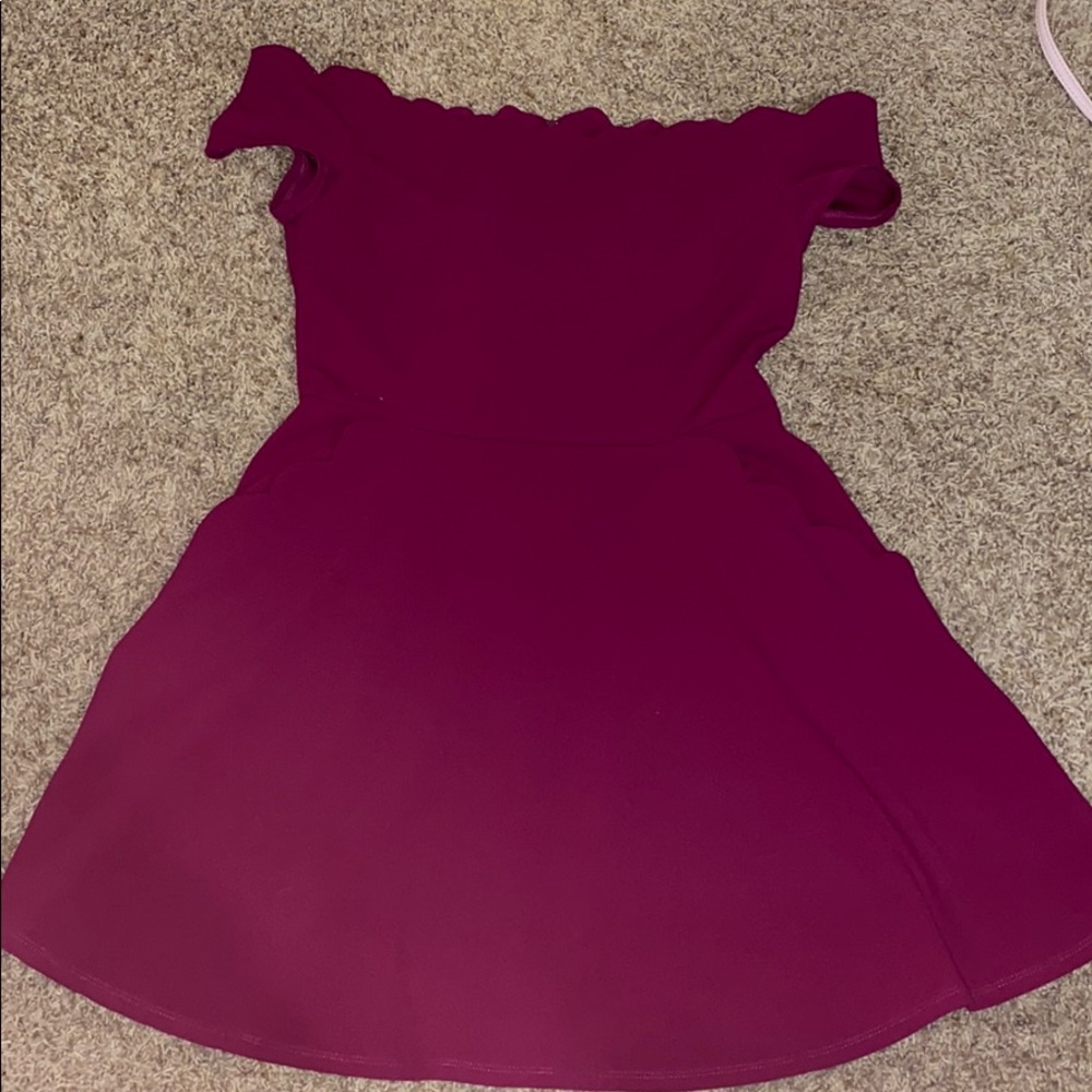 Off the shoulder scalloped dress